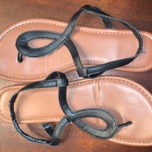 black sandals